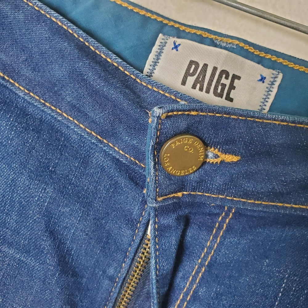 PAIGE Jimmy Jimmy Skinny‎ Jeans Blue Stretch Denim Women's Size 32 WA655 209493 - Picture 12 of 14